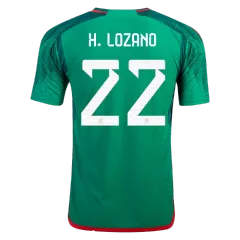 H.LOZANO #22 Mexico Home Soccer Jersey Custom World Cup Jersey 2022 - bestsoccerstore