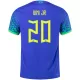 Brazil Jersey VINI JR #20 Custom Away Soccer Jersey 2022 - bestsoccerstore