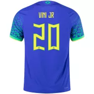 VINI JR #20 Brazil Away Soccer Jersey Custom World Cup Jersey 2022 - bestsoccerstore
