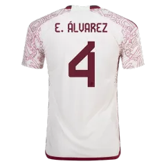Mexico Away Soccer Jersey E.ÁLVAREZ #4 Custom World Cup Jersey 2022 - bestsoccerstore