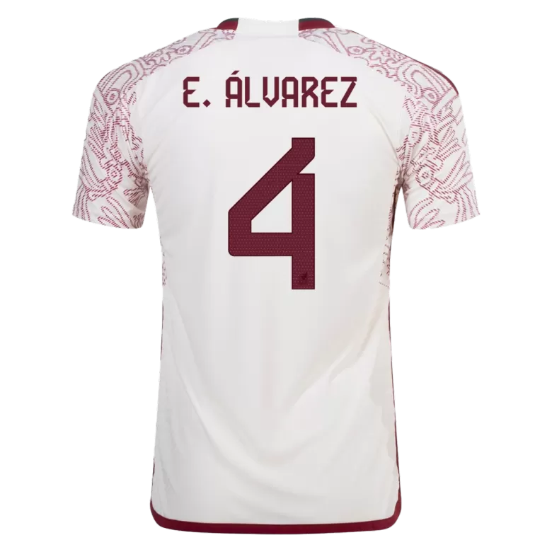 : E. Alvarez #4 Mexico Home Men's World Cup Soccer