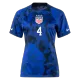 USA Away Soccer Jersey Custom SAUERBRUNN #4 World Cup Jersey 2022 - bestsoccerstore