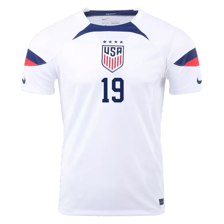 USA Jersey Custom DUNN #19 Soccer Jersey Home 2022 - bestsoccerstore