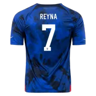 USA Away Soccer Jersey Custom REYNA #7 World Cup Jersey 2022 - bestsoccerstore