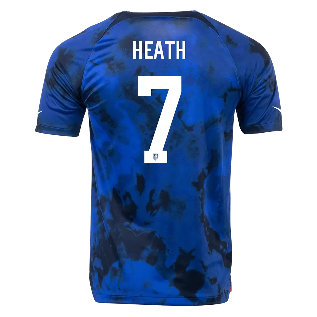 USA Away Soccer Jersey Custom HEATH 7 World Cup Jersey 2022