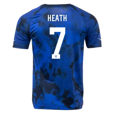 USA Away Soccer Jersey Custom HEATH #7 World Cup Jersey 2022 - bestsoccerstore