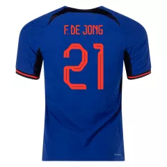 Netherlands Away Soccer Jersey F.DE JONG #21 Custom World Cup Jersey 2022 - bestsoccerstore