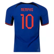 Netherlands Away Soccer Jersey MEMPHIS #10 Custom World Cup Jersey 2022 - bestsoccerstore