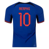 Netherlands Away Soccer Jersey MEMPHIS #10 Custom World Cup Jersey 2022 - bestsoccerstore