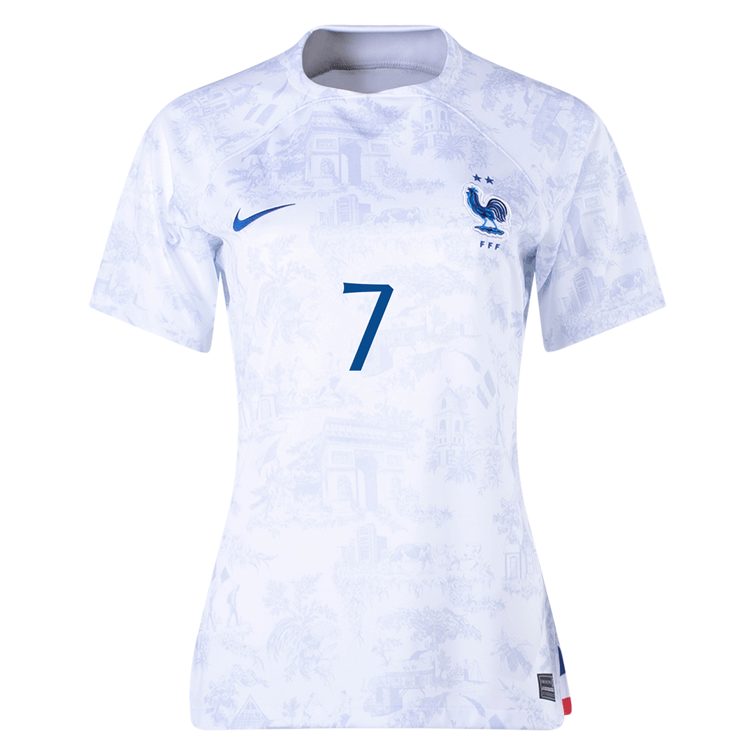 France National Team 2022/23 Stadium Away (Kylian Mbappe) Men's Nike  Dri-FIT Soccer Jersey.