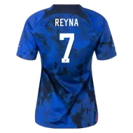 USA Away Soccer Jersey Custom REYNA #7 World Cup Jersey 2022 - bestsoccerstore