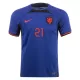 Netherlands Away Soccer Jersey Custom F.DE JONG #21 World Cup Jersey 2022 - bestsoccerstore