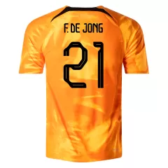 Netherlands Home Soccer Jersey F.DE JONG #21 Custom World Cup Jersey 2022 - bestsoccerstore