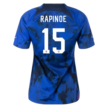 USA Away Soccer Jersey Custom RAPINOE #15 World Cup Jersey 2022 - bestsoccerstore