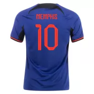 Netherlands Away Soccer Jersey Custom MEMPHIS #10 World Cup Jersey 2022 - bestsoccerstore