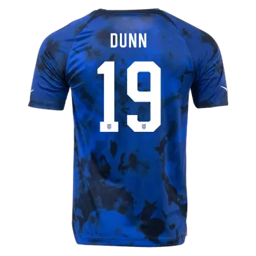 USA Away Soccer Jersey Custom DUNN #19 World Cup Jersey 2022 - bestsoccerstore