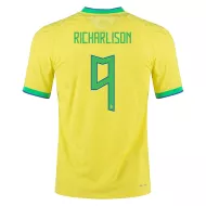 Brazil Home Soccer Jersey RICHARLISON #9 Custom World Cup Jersey 2022 - bestsoccerstore