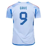 Spain Away Soccer Jersey Custom GAVI #9 World Cup Jersey 2022 - bestsoccerstore