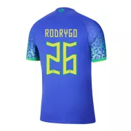 Brazil Away Soccer Jersey Custom RODRYGO #26 World Cup Jersey 2022 - bestsoccerstore