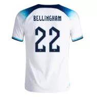 England Home Soccer Jersey BELLINGHAM #22 Custom World Cup Jersey 2022 - bestsoccerstore