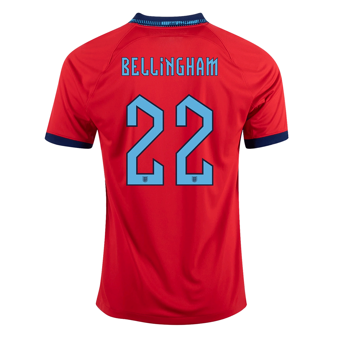 England Jersey BELLINGHAM #22 Custom Home Soccer Jersey 2022