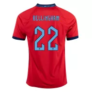 England Away Soccer Jersey Custom BELLINGHAM #22 World Cup Jersey 2022 - bestsoccerstore