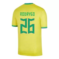 Brazil Home Soccer Jersey Custom RODRYGO #26 World Cup Jersey 2022 - bestsoccerstore