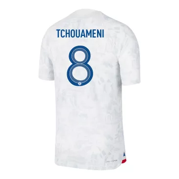 France Away Soccer Jersey TCHOUAMENI #8 Custom World Cup Jersey 2022 - bestsoccerstore
