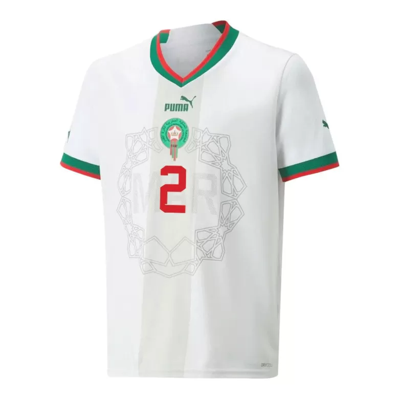 HAKIMI #2 Morocco Away Soccer Jersey Custom World Cup Jersey 2022