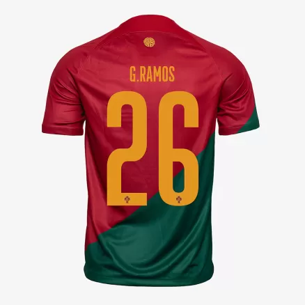 G.RAMOS #26 Portugal Home Soccer Jersey Custom World Cup Jersey 2022 - bestsoccerstore