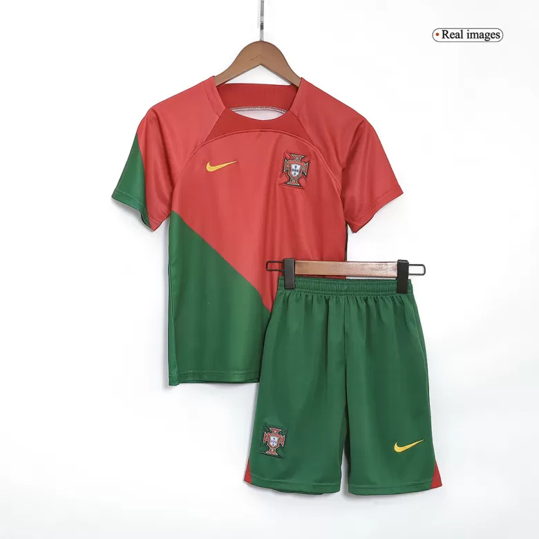 Kid's Portugal Jersey Custom Home Soccer Soccer Kits 2022/23 - bestsoccerstore