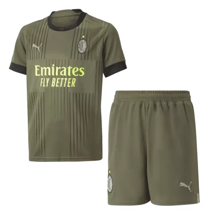 Kid's AC Milan Jersey Custom Third Away Soccer Soccer Kits 2022/23 - bestsoccerstore