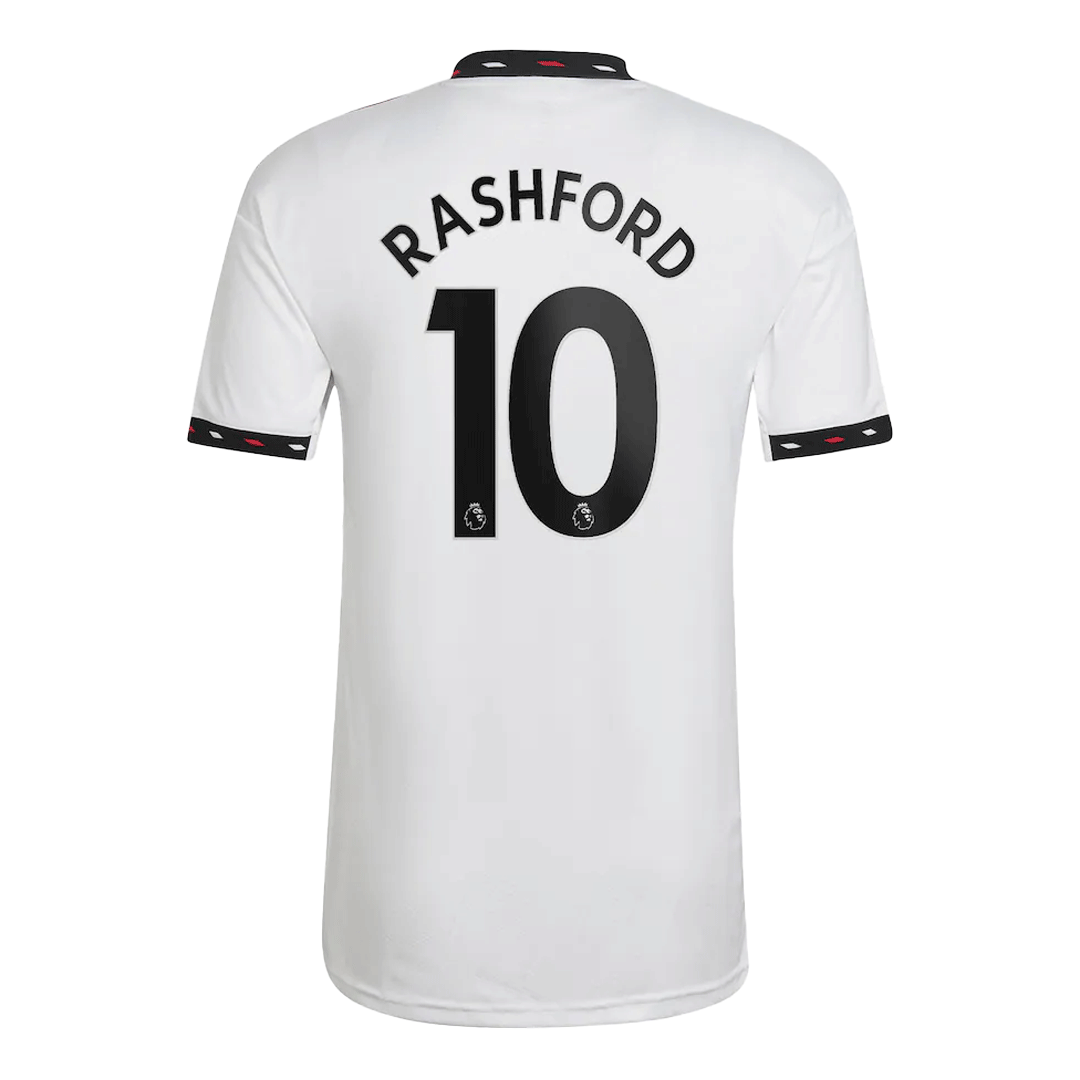 Buy 2022-2023 Manchester United Pre-Match Jersey (Black) (RASHFORD 10)