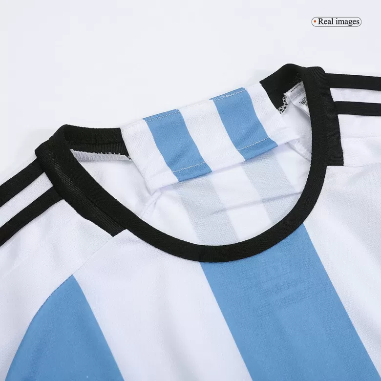 DE PAUL #7 Argentina Soccer Jersey Champions 3 Stars Home Custom World Cup Jersey 2022 - bestsoccerstore