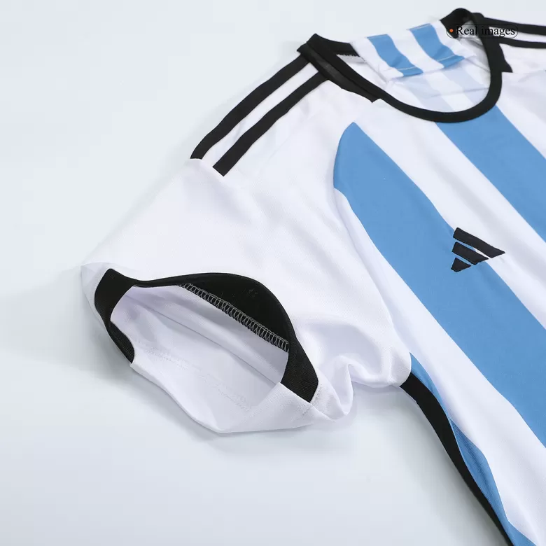 E. FERNANDEZ #24 Argentina Soccer Jersey Three Stars Jersey Champion Edition Home Custom World Cup Jersey 2022 - bestsoccerstore