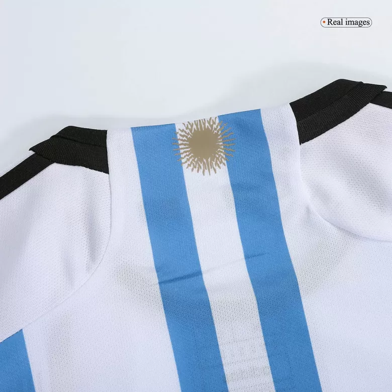 E. FERNANDEZ #24 Argentina Soccer Jersey Three Stars Jersey Champion Edition Home Custom World Cup Jersey 2022 - bestsoccerstore