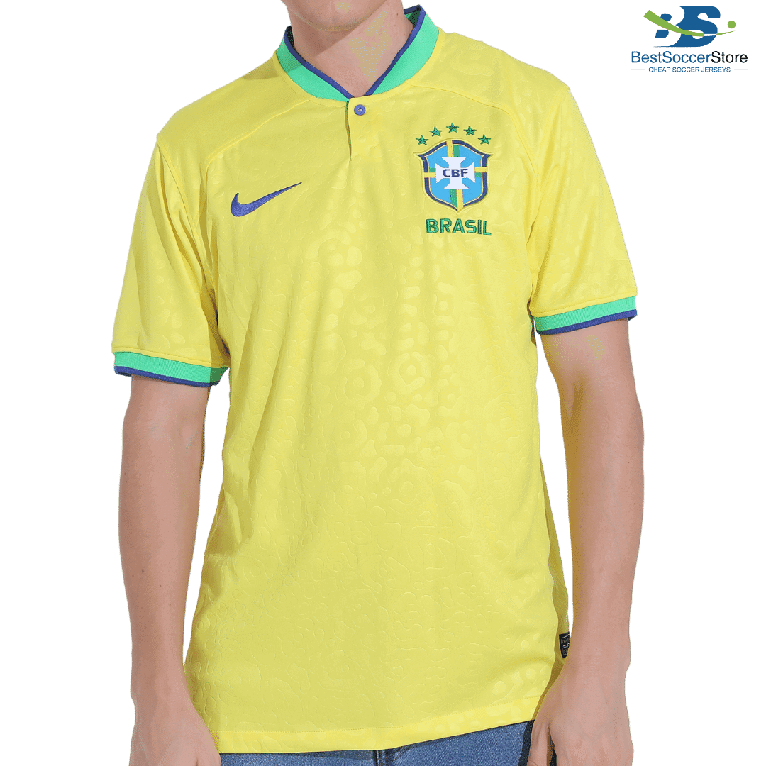 Brazil 2022 Home Neymar Jr. 10 Kids Soccer Uniform Jersey Top Shorts for  Boys Girls Youth Sizes Ships Fast From US 