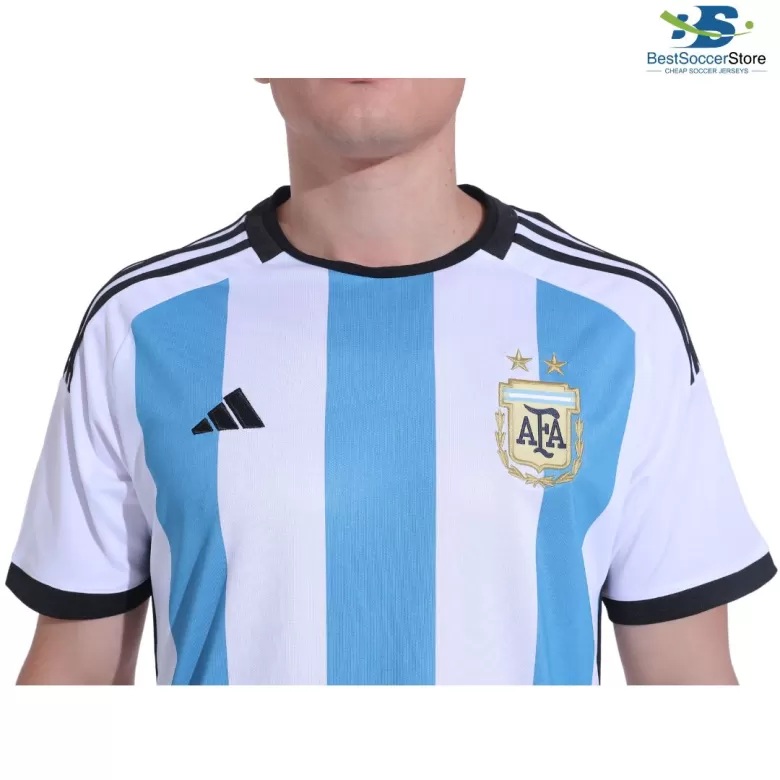 L. MARTINEZ #22 Argentina Home Soccer Jersey Custom World Cup Jersey 2022 - bestsoccerstore
