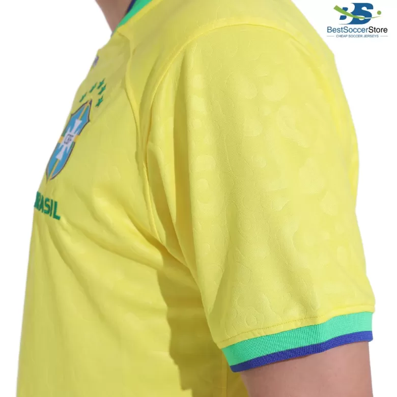 Brazil Jersey Custom Home Soccer Jersey 2022 - bestsoccerstore