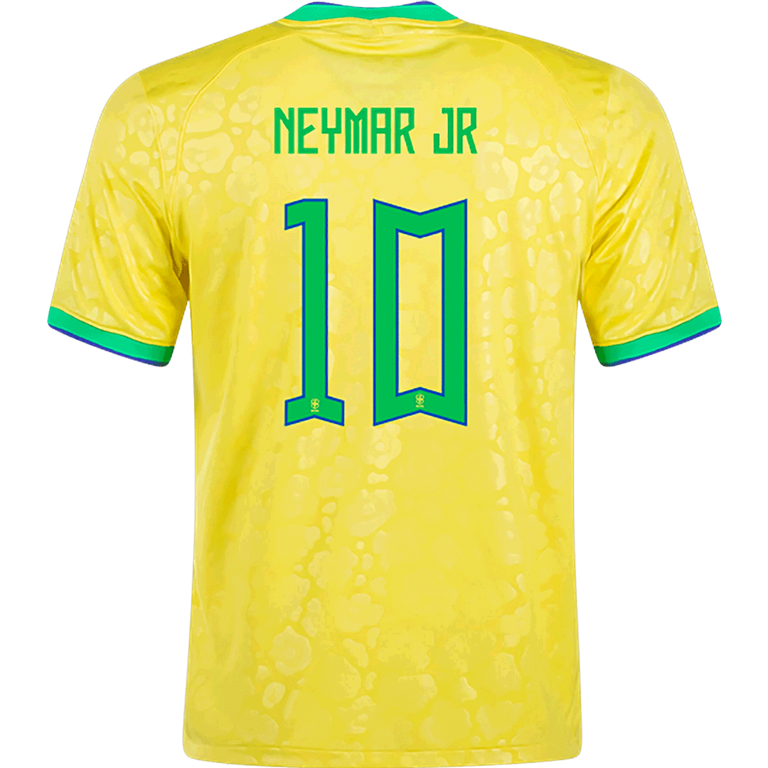 NEYMAR JR #10 Brazil Home Soccer Jersey Custom World Cup Jersey 2022