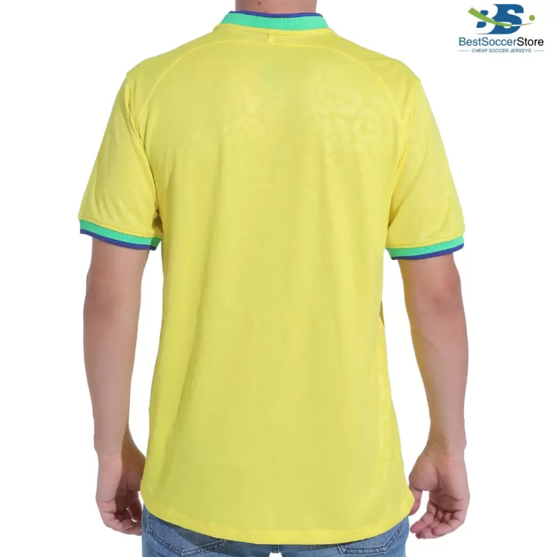 Brazil Jersey Custom Home Soccer Jersey 2022 - bestsoccerstore