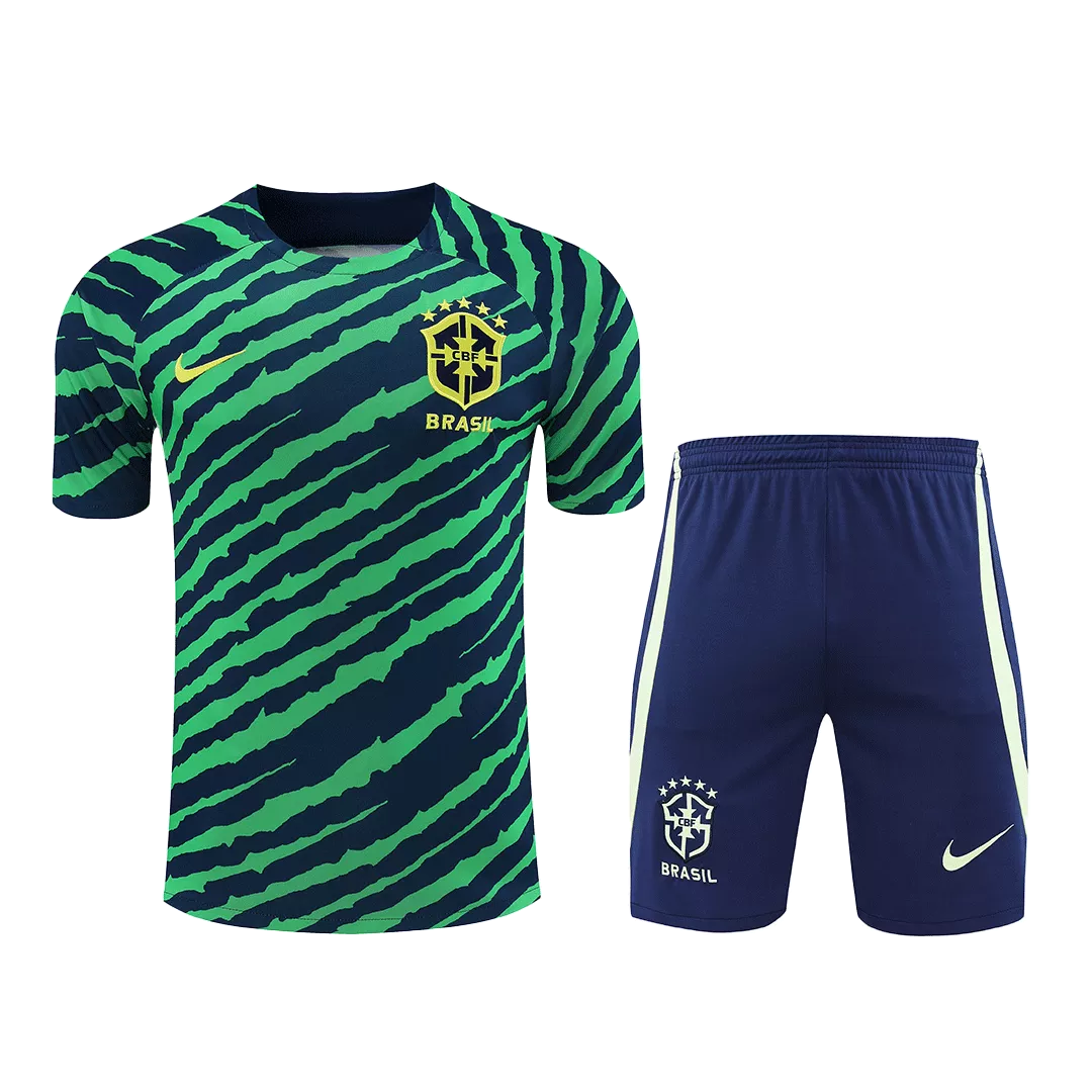 Brazil Jersey Pre-Match Soccer Jersey 2022 - bestsoccerstore