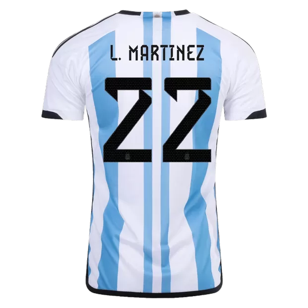 Adidas Argentina '22 3-Star Lionel Messi #10 Home Replica Jersey - S Each