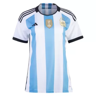Argentina Soccer Jersey Three Stars Jersey Champion Edition Home Custom World Cup Jersey 2022 - bestsoccerstore
