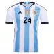 E. FERNANDEZ #24 Argentina Soccer Jersey Three Stars Jersey Champion Edition Home Custom World Cup Jersey 2022 - bestsoccerstore