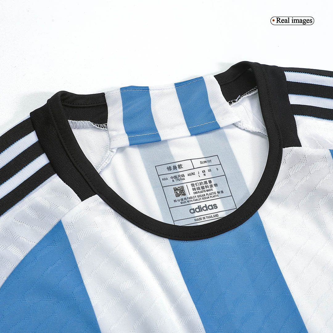 Argentina World Cup Champions Three Stars Home Jersey Player