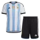 Kid's Argentina Jersey Custom Home Soccer Soccer Kits 2022 - bestsoccerstore