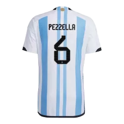 J. ALVAREZ #9 Argentina Soccer Jersey Champions 3 Stars Home Custom World  Cup Jersey 2022