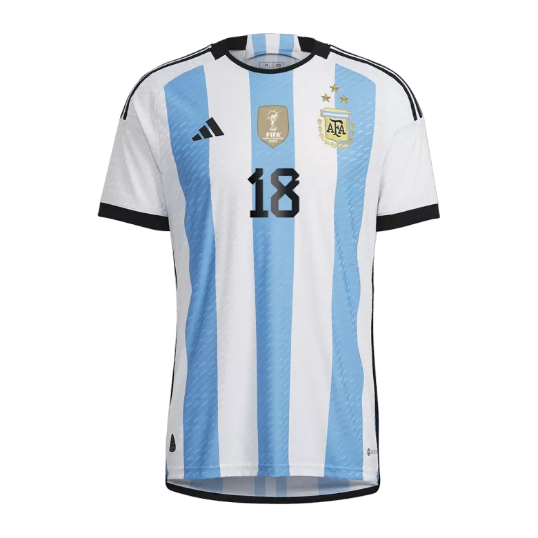 Authentic G. RODRIGUEZ #18 Soccer Jersey Argentina Home Shirt 2022 - bestsoccerstore