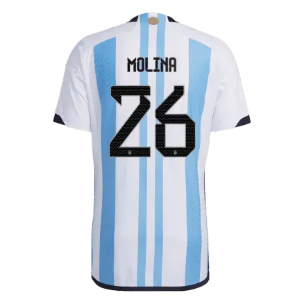 Argentina Jersey MOLINA #26 Custom Home Soccer Jersey 2022 - bestsoccerstore